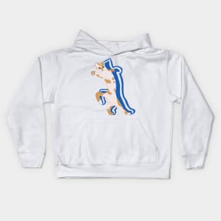 Aegean Cat Greece Flag Colors Kids Hoodie